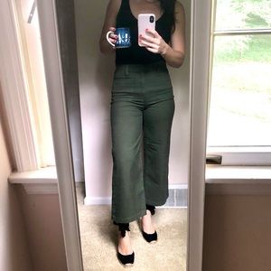Jcrew wide leg crop pant